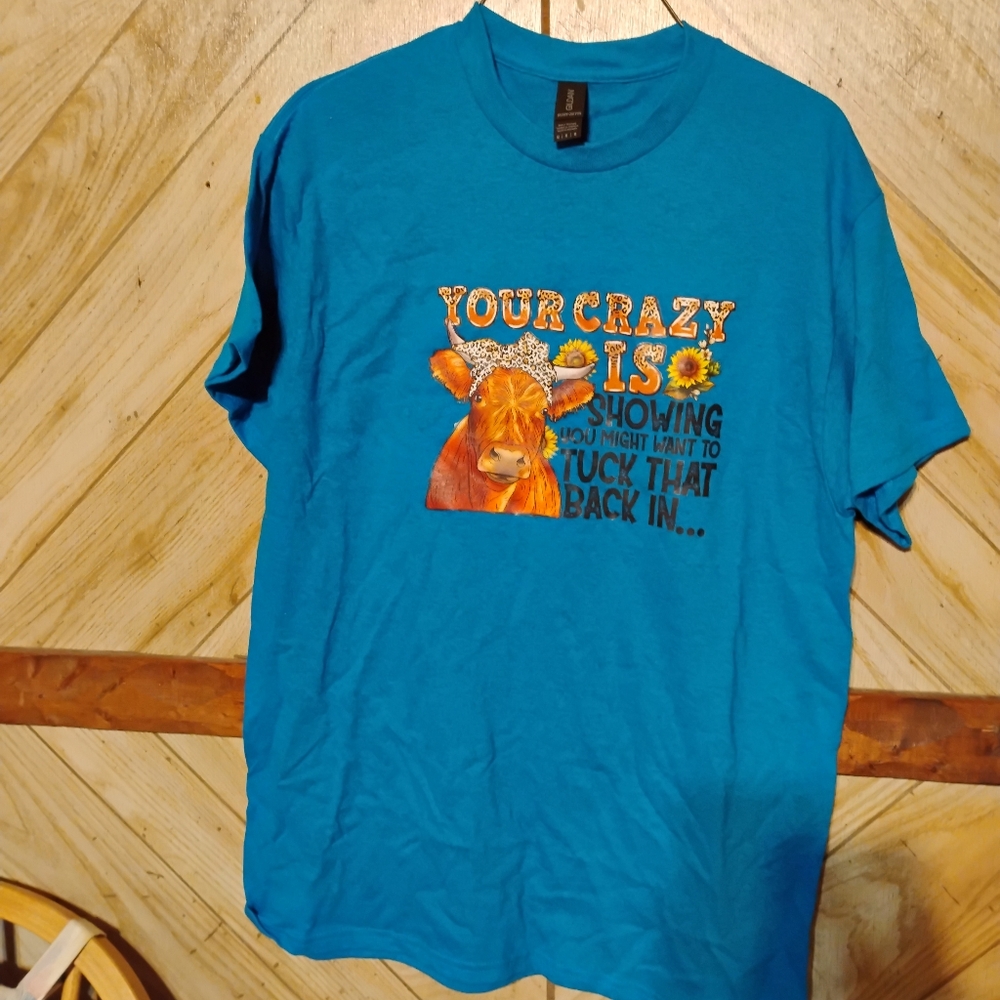 New Cow Tee Size Medium